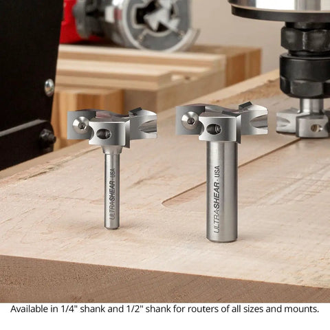 Spoilboard Surfacing Router Bit One And One Half Inch Cut Diameter One Half Inch Shank Three Flute Carbide Insert CNC Bit For Slab Flattening