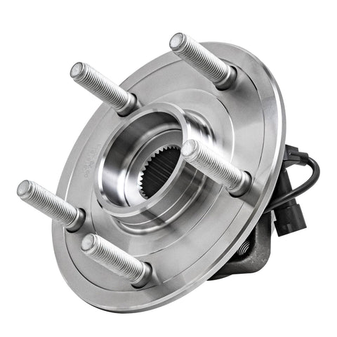 2 Front Wheel Bearing Hubs Set For 2012 To 2018 Ram 1500 Front Replacement 5 Lug 3 Bolt Triangular Flange ABS Sensor Includes 2 Hubs