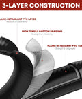 3-layer construction of 12 Ft RV Quick Connect Propane Hose For RV To Grill With Elbow Adapter LP Hose highlighting materials used