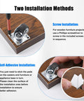 1/2 Inch Small Caster Wheels With 360 Swivel Low Profile Silent Rubber Casters for drawer installation using screws and adhesive pads