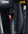 Flexible Eva Gap Fillers For Car Seats And Center Console 2 Piece Black Interior Accessory Kit before and after comparison