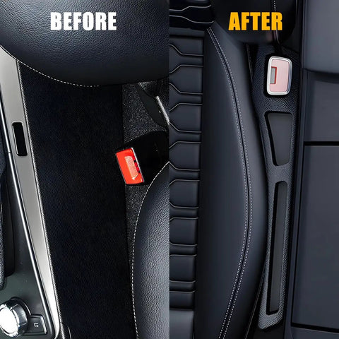 Flexible Eva Gap Fillers For Car Seats And Center Console 2 Piece Black Interior Accessory Kit before and after comparison