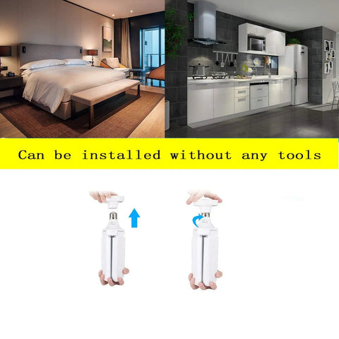 Beast Mode Bright 5000 Lumen 6500K Deformable LED Garage Light With E27 Base shown in bedroom and kitchen settings