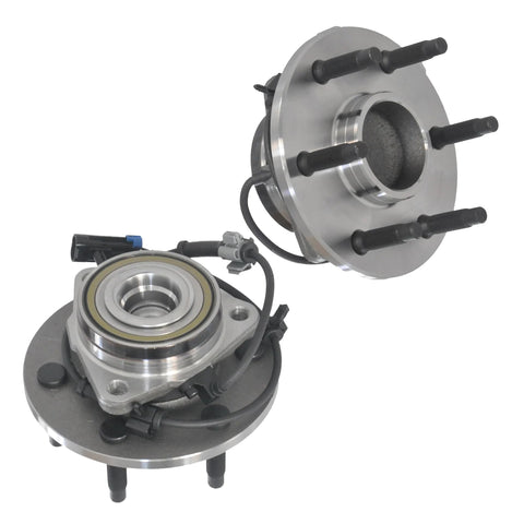 2 Pack Front Wheel Bearing And Hub Assembly 6 Lug 2WD With ABS Fits GMC Sierra 1500 Yukon 2000 To 2006 Chevy Silverado 1500 1999 To 2006 Cadillac Escalade