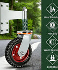 Heavy Duty 6 Inch Gate Wheel With Spring Loaded 600 Lb Capacity Gate Roller 360 Degree Swivel for wooden and metal gates.
