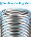 Wort chiller coil, stainless steel immersion, 1/2 in x 50 ft, food-grade 304 for beer brewing (Amazon)