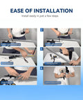 Step-by-step installation process for Heavy Duty Dock Pole Auger Anchor Kit using tools and measurements.