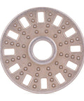 Heavy Duty Oem Adapter Replacement Part Precision Crafted For Seamless Connection Plug And Play Hookup Completely Stress Free Setup Hella Durable Build Proven Through Heavy Daily Grind Robust Design Manufactured Stateside round metallic connector with holes.