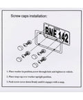 Orange Aluminum Alloy License Plate Bolts Screws Nuts 4 Pack installation diagram for cars and motorcycles universal fit M6x1.0 threads