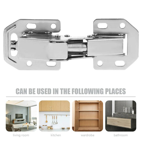 Hydraulic Soft Close 4 Inch Cabinet Hinges 90 Degree Concealed Inner Closet Door Hinges For Wardrobes Kitchen Cabinets And Furniture Thickened Durable Built Tough 2 Pack Easy Install, shown with usage examples.