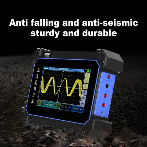 TO1112D Touch Screen Tablet Oscilloscope With Two Channel Handheld Digital Scope, rugged design on rough terrain