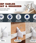 200 Piece Cable Management Kit With Steel Nails And White Wire Clips. Heavy duty clips installed on wall, wood, and concrete surfaces.