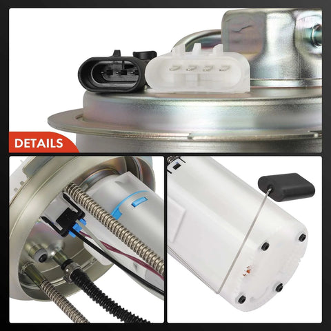 Close-up details of Plug And Play Direct Fit Electric Fuel Pump Module Assembly With Pressure Sensor For Chevy Silverado 1500 And GMC Sierra