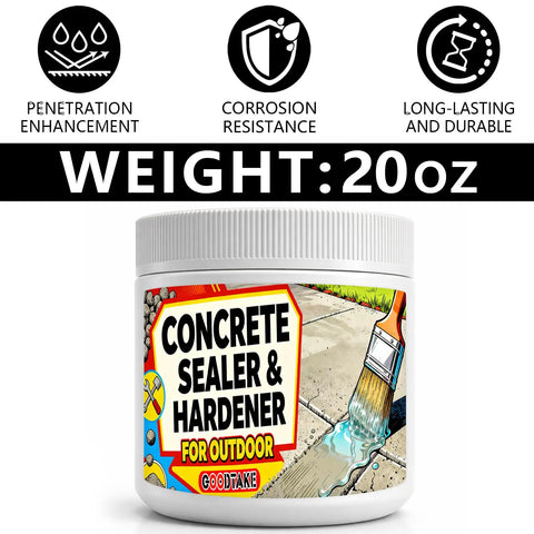 Heavy Duty Penetrating Concrete Sealer And Hardener For Garage Driveways And Basements in 20 oz container for outdoor use.