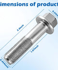Must Have Wheel Bolt Kit 901000285 With Hub Bearing Bolts For Subaru Outback Legacy Tribeca 2005 2016 Front And Rear Wheel Hub Connection Replacement Hardware, showing single bolt dimensions.