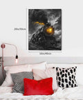 Kickin Steam Locomotive Canvas Wall Art 16x20 Inch Modern Living Room Decor Poster Print for Bedroom Home Office Gift Idea