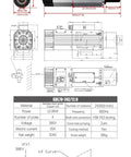 Built Tough 12kw Air Cooled Cnc Spindle Motor Delivering 24000rpm Torque On 800hz Power With Iso30 Or Hsk63 Mounts technical diagram.