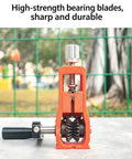 Heavy Duty Manual And Electric Wire Stripping Machine With Replaceable Blade showing sharp, durable blades and hand crank mechanism.