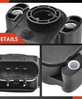 Throttle Position Sensor TPS For Ford Lincoln Mazda Vehicles Compatible With Ford E150 E250 E350 Econoline Club Wagon Excursion Expedition E450 E550 And Explorer F150 F250 F350 1997 2004 Models, black plastic OEM-style connector