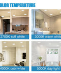 Image showing four rooms with 6-Inch Dimmable LED Flush Mount Disc Lights With 1000 Lumens Dope Brightness, 5000K Daylight, 16.5W lighting.