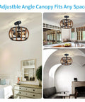 Dope Black Farmhouse Ceiling Light Fixture with wood grain metal, 3-light drum semi-flush mount in rooms showcasing versatility.