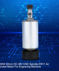 Brushless Spindle Motor 300W 52mm DC 48V CNC Spindle ER11 Air Cooled for Engraving Machines against tech background