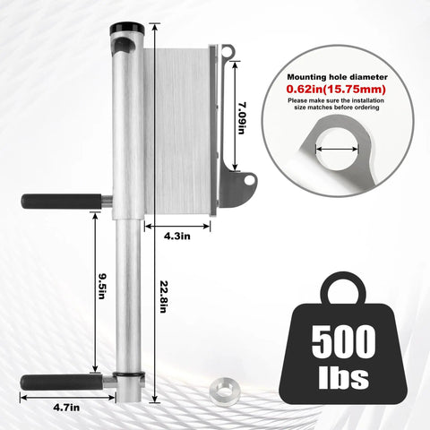 2 Step Emergency Reboarding Ladder For Boats All Aluminum Twist Step Boat Ladder For Jack Plate And Engine Bracket Corrosion Resistant Non Slip Pedals Quick Deploy For Fast Safe Reentries And Easy Back On Board From The Water, 500 lbs, 22.8in