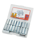 Twenty Pack One Quarter Inch Twenty Thread Hex Coupling Nuts Zinc Plated Heavy Duty Extended Hexagon Rod Connectors packaging