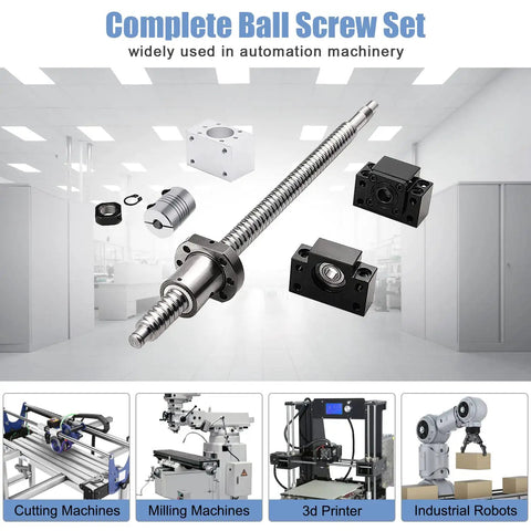 Beefed Up CNC Ball Screw Kit SFU1204 250mm Stainless Threaded Spindle and parts for automated machines