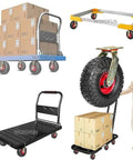 Heavy Duty Caster Wheels With Top Plate Swivel For Furniture And Workbenches, carts loaded with boxes, pneumatic air filled shock absorption