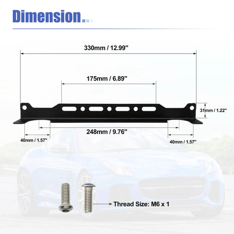 Size dimensions of Universal Oil Cooler Mounting Bracket Kit For 330mm Aluminum Alloy Engine Oil Cooler Radiator Adapter Kit