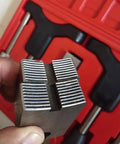 Close-up of Integrated Half Shaft Sleeve Thread Corrector Repair Tool Kit for External Bolt Threads Repair 30 to 100 Mm