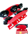 Heavy Duty 6 Wheel Manual Trolley for I-Beam 1 Ton Load, Geared Push Overhead Cart for PA200 to PA1000 Electric Hoist