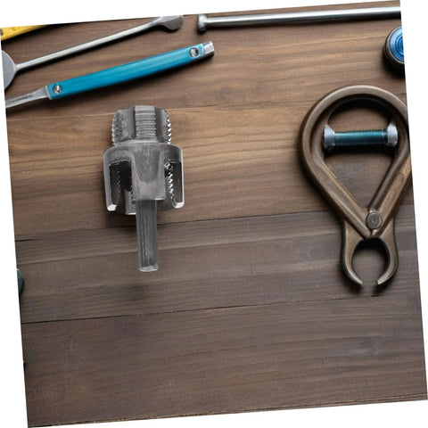 Heavy Duty 3 Piece Pvc Pipe Thread Cutting Set For Electric Drill Internal And External Threader Kit, close-up of cutter tool.