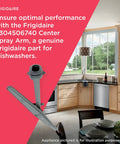 Center Spray Arm Replacement for Dishwashers 5304506740 Gray, displayed over kitchen background