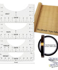 DIY T Shirt Alignment Tool Kit With Heat Resistant Tape And PTFE Teflon Transfer Sheets Four Ruler Sizes Two Rolls Heat Resistant Tape Three Packs PTFE Sheets And One Tape Measure Included
