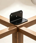Beefy Heavy Duty Galvanized Corner Braces 90 Degree L Shaped Brackets With Pre Drilled Holes shown attached to wood frame