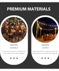 People enjoying lights; premium materials focus on durable and sturdy quality for festive settings.
