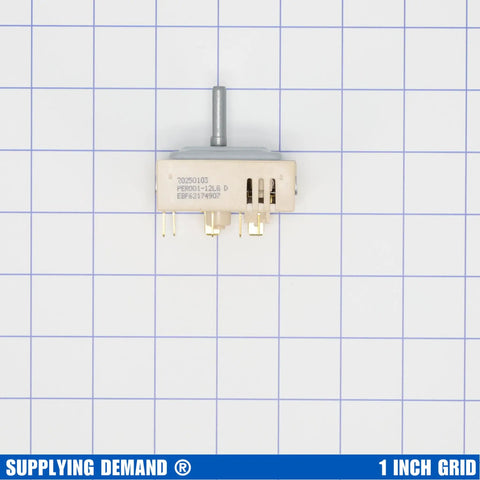 Infinite Control Switch For Range Surface Element Replacement Compatible With AP7225541 EBF62174902 EBF62174904, 1-inch grid