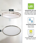 Brighten Any Space With A 24 Inch Oval Flush Mount LED Ceiling Light Dimmable 2800 Lumens Adjustable 3000K 4000K 5000K Brushed Nickel Finish Perfect For Kitchen Bedroom Bathroom And Hallway Fixtures.