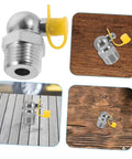 90 Degree Stainless Steel Grease Nozzle Kit With Angled Fittings, Heavy Duty Pro Grade Grease Fitting Tool Set for injection.