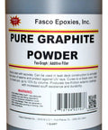 Front view of Pure Graphite Powder 11oz Pro-Grade Go-To 44 Micron Grade for epoxy pigmentation and resin casting in a container.