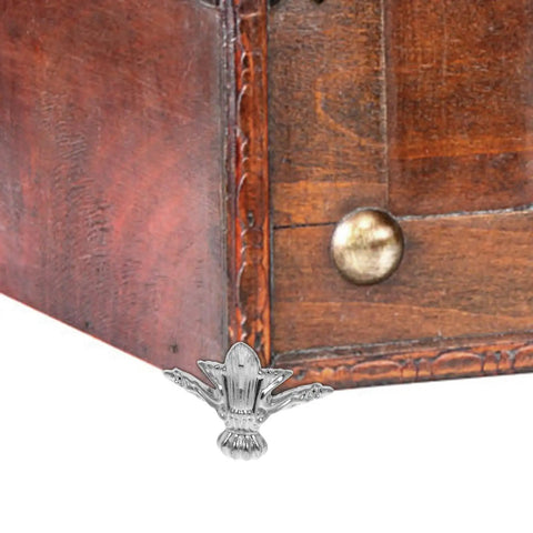 20 Piece Silver Zinc Alloy Decorative Furniture Leg Set For Jewelry Boxes And Wooden Cases With Screws Retro Style on wood