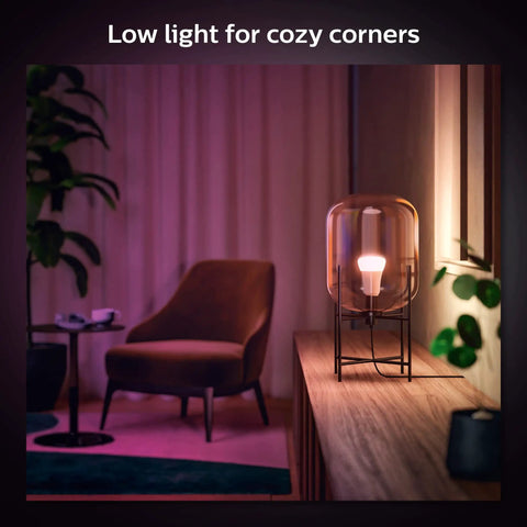 Smart 60W A19 Color Ambiance LED Bulbs 2 Pack White and Color Changing Lights That Bring the Vibe in cozy corner lamp