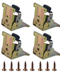 Heavy Duty 4 Pack Folding Support Brackets With Self Locking Hinges For Tables Benches And Workbenches Easy Install Gold Finish Includes 44 Screws And Mounting Hardware