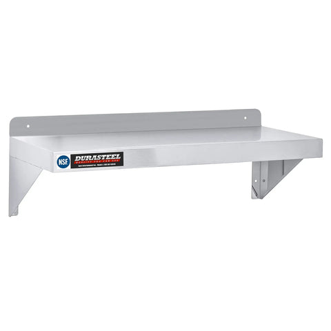 Heavy Duty Wall Mount Shelf 36 Inch Wide by 14 Inch Deep Stainless Steel Floating Shelves NSF Certified for Commercial Kitchens, Laundry Rooms, Garages, and Food Trucks; 18-Gauge Steel Holds Up to 250 Lbs.