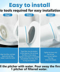 Installation steps for Four Pack Replacement Water Filter For Zero Pitcher And Dispenser Models ZR 001 ZR 004 ZP 006 ZR 017 Multi Stage