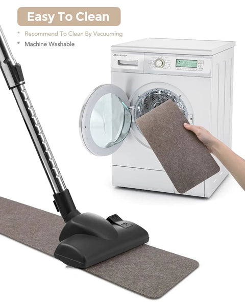 Vacuum and washing machine cleaning for Non Slip Stair Treads 14 Pack For Indoor Wooden And Tile Steps, Easy Removal Safety Mats