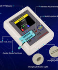 Ultimate LCR Meter And ESR Tester With Full Color TFT Display showing controls and indicators for electronics testing.