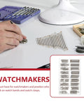 Watch Band Link Pins Replacement Tool Kit With 270 Stainless Steel Spring Bars For Clasp And Band Repair on workbench